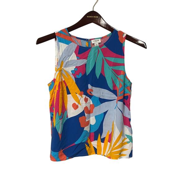 J. Crew Tops - Blue Floral J. Crew Tank Top, Size XS, 1289-D